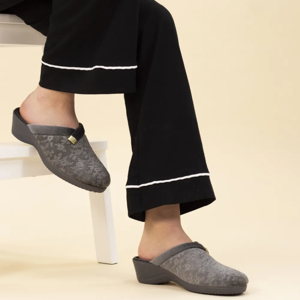 Slip-on | Mule-Lunar Shoes Amaretto Grey Mule Slipper