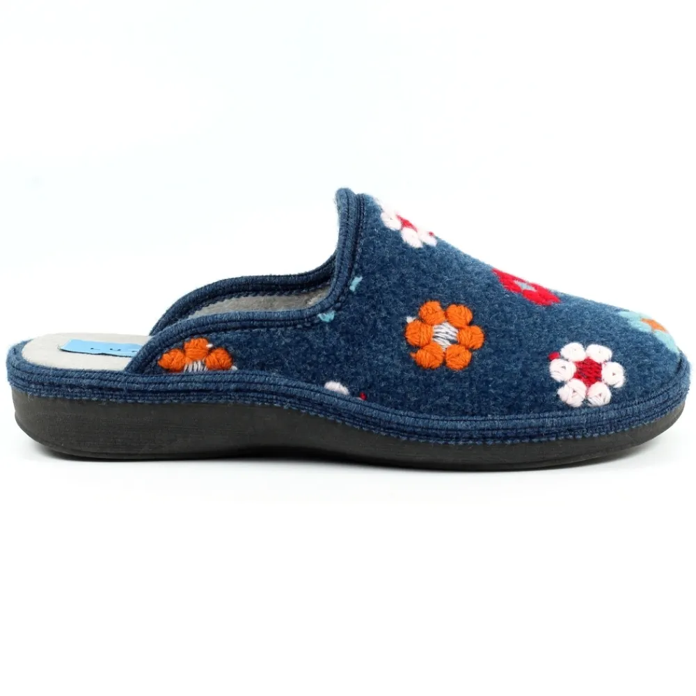 Slip-on | Mule-Lunar Shoes Anther Blue Mule Slipper