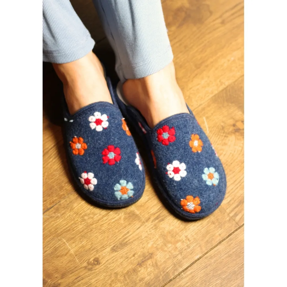 Slip-on | Mule-Lunar Shoes Anther Blue Mule Slipper