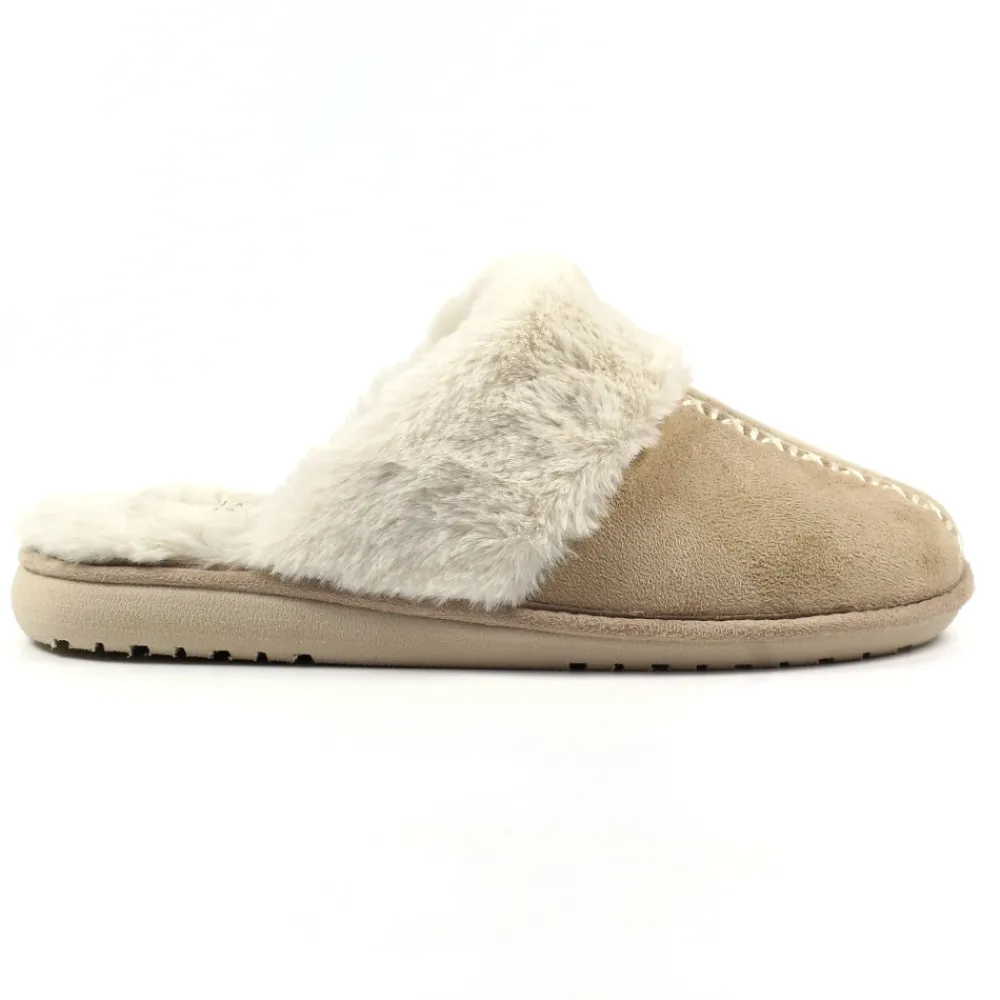 Slip-on | Mule-Lunar Shoes Aphrodite Beige Mule Slipper