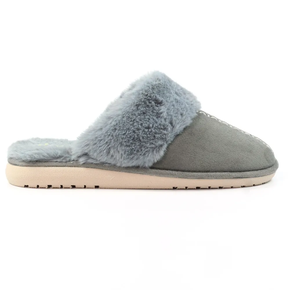 Womens Slippers | Slip-on-Lunar Shoes Aphrodite Grey Mule Slipper