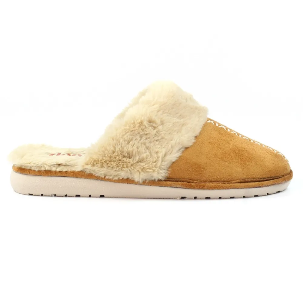 Womens Slippers | Slip-on-Lunar Shoes Aphrodite Tan Mule Slipper