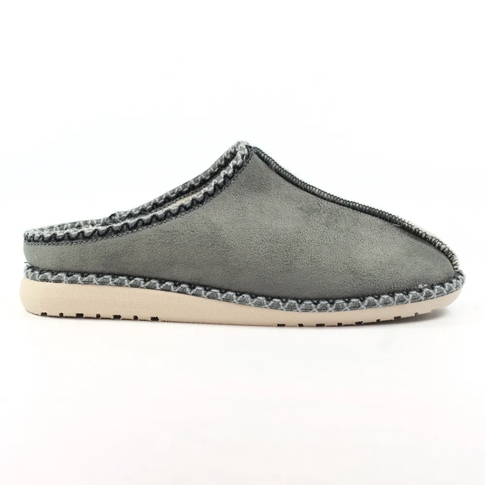 Womens Slippers | Slip-on-Lunar Shoes Apollonia Grey Mule Slipper