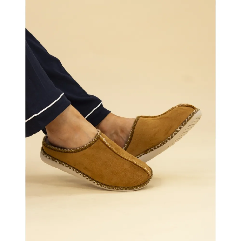 Womens Slippers | Slip-on-Lunar Shoes Apollonia Tan Mule Slipper