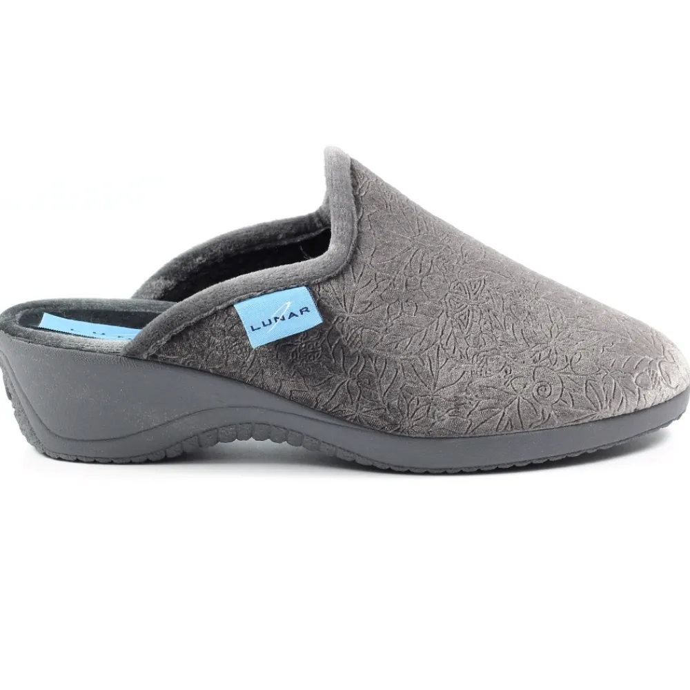 Slip-on | Mule-Lunar Shoes Audrey Grey Mule Slipper