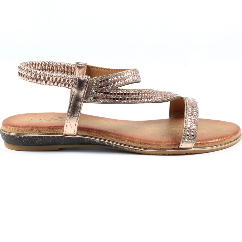 Elasticated-Lunar Shoes Blaise II Rose Sandal