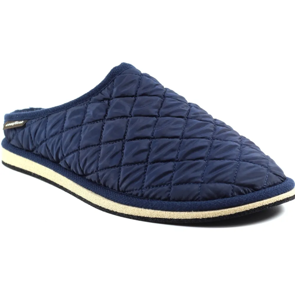 Mens Slippers-Lunar Shoes Bradshaw Navy Slipper