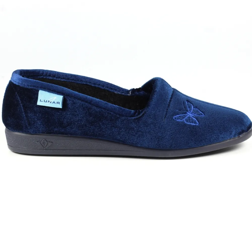 Moccasin | Slip-on-Lunar Shoes Butterfly Blue Slipper