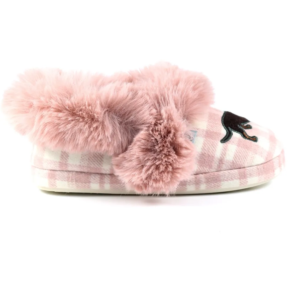 Womens Slippers | Slip-on-Lunar Shoes Callie Pink Full Slipper