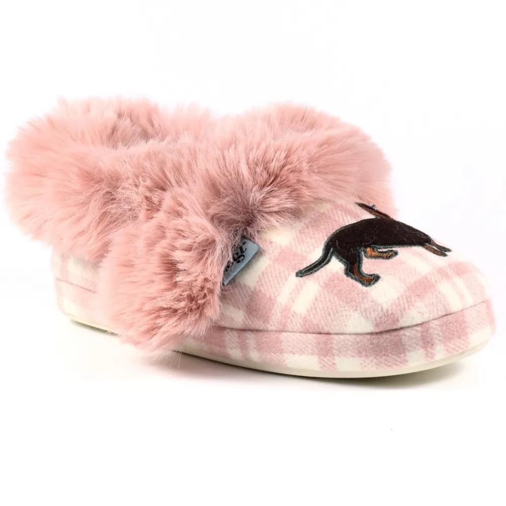 Womens Slippers | Slip-on-Lunar Shoes Callie Pink Full Slipper