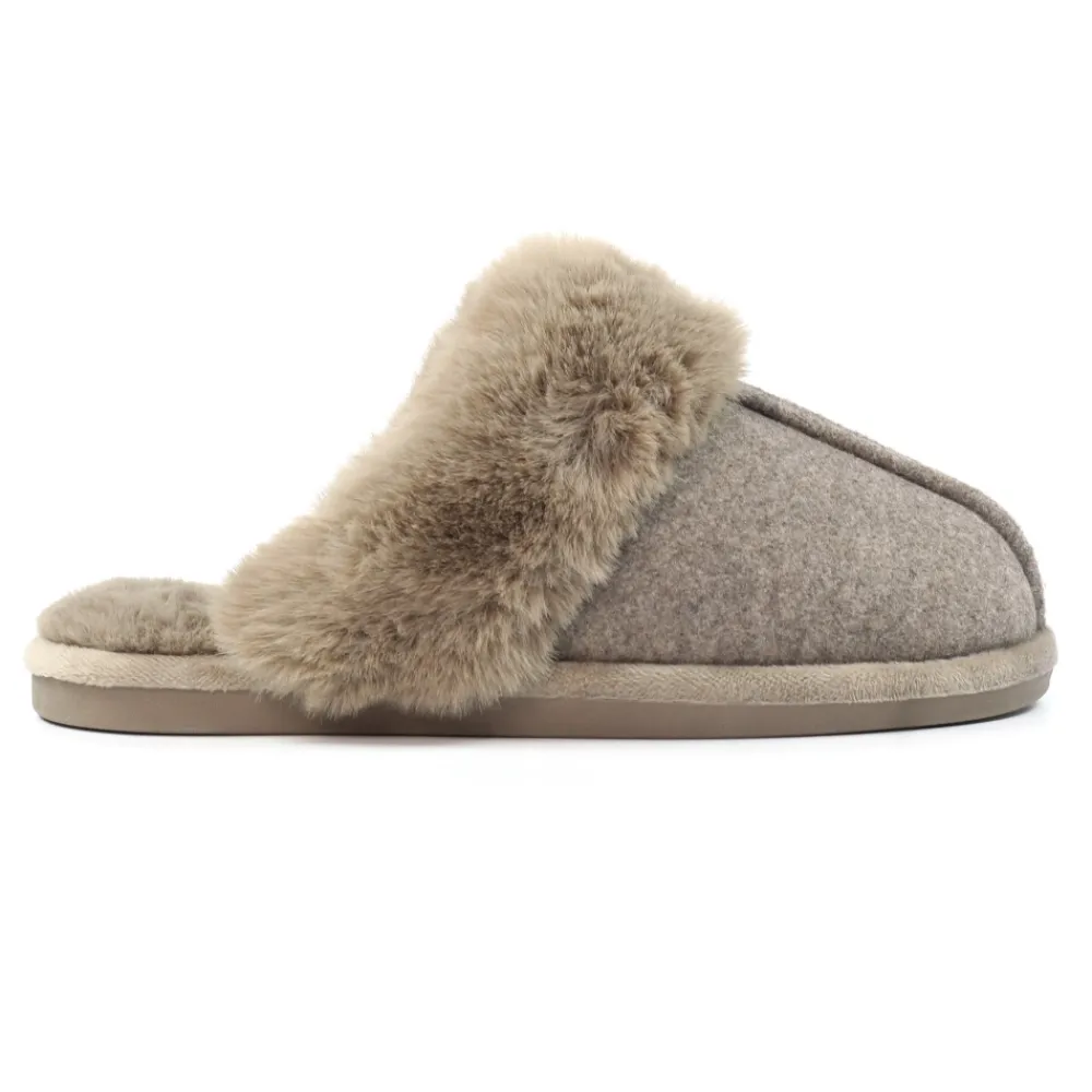 Gift Boxed Slippers | Slip-on-Lunar Shoes Carol Taupe Slipper