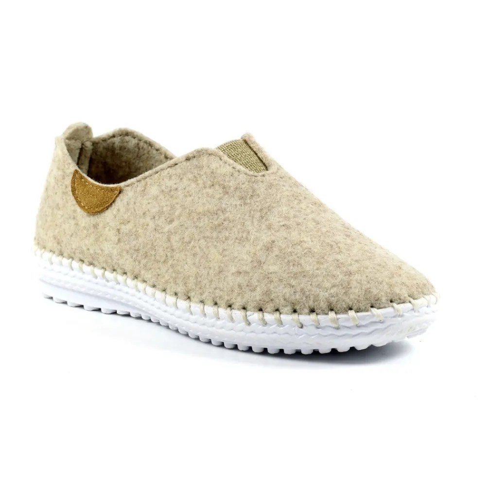 Slip-on-Lunar Shoes Colette Beige Full Slipper