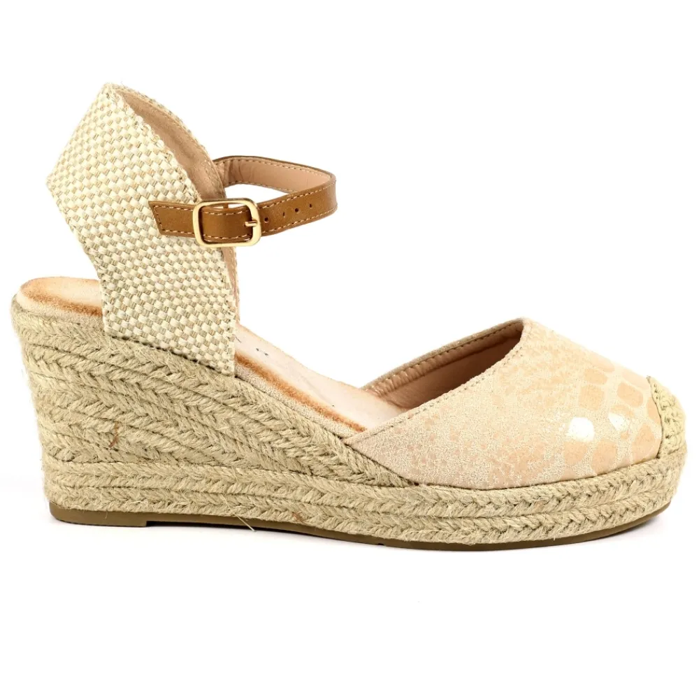 Wedges-Lunar Shoes Craster Beige Wedge