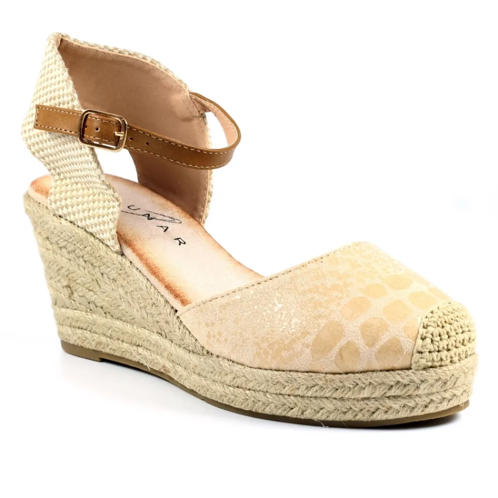 Wedges-Lunar Shoes Craster Beige Wedge