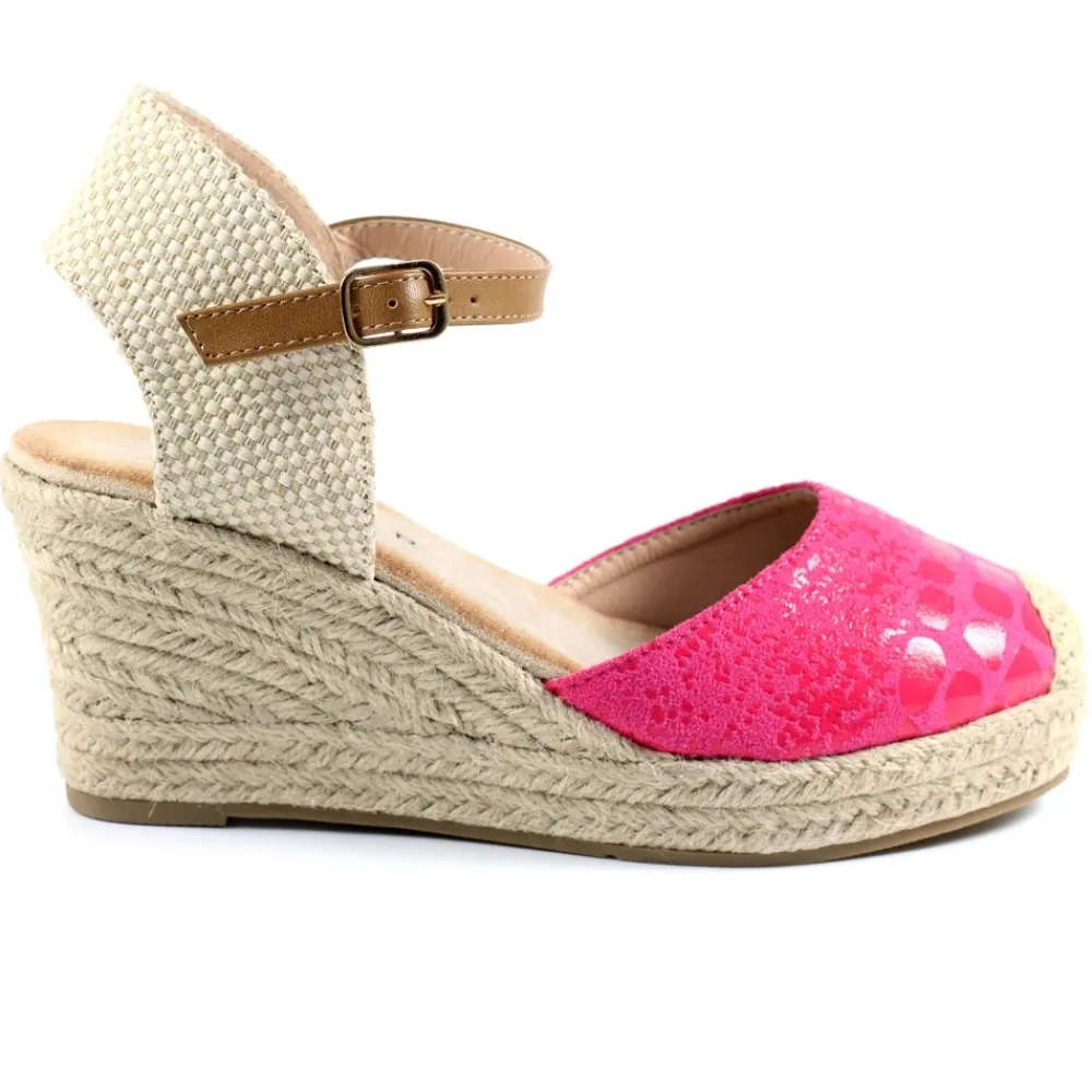 Wedges-Lunar Shoes Craster Pink Wedge