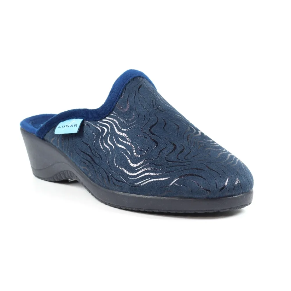 Mule-Lunar Shoes Darlene Navy Slipper