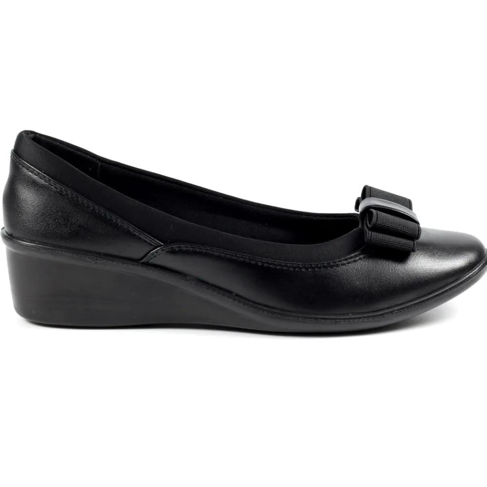 Comfort Shoes | Wedges-Lunar Shoes Deacon Black Comfort Shoe