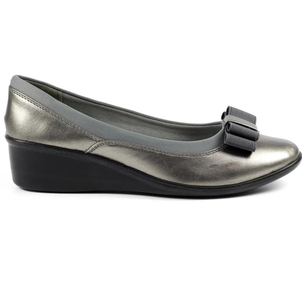 Comfort Shoes | Wedges-Lunar Shoes Deacon Pewter Comfort Shoe