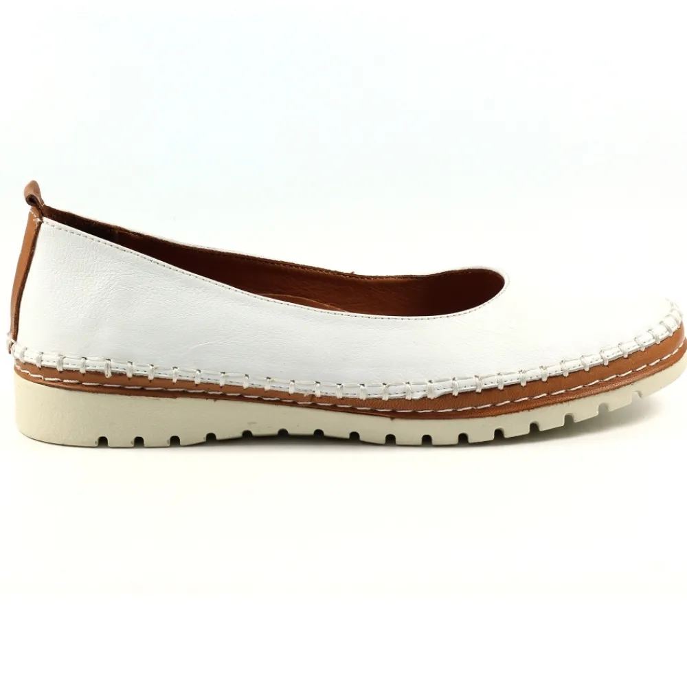 Flats | Pumps-Lunar Shoes Dove White Leather Pump Shoe