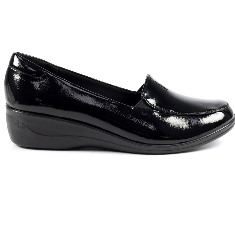 Wedges | Loafers-Lunar Shoes Elsbeth Patent Comfort Shoe