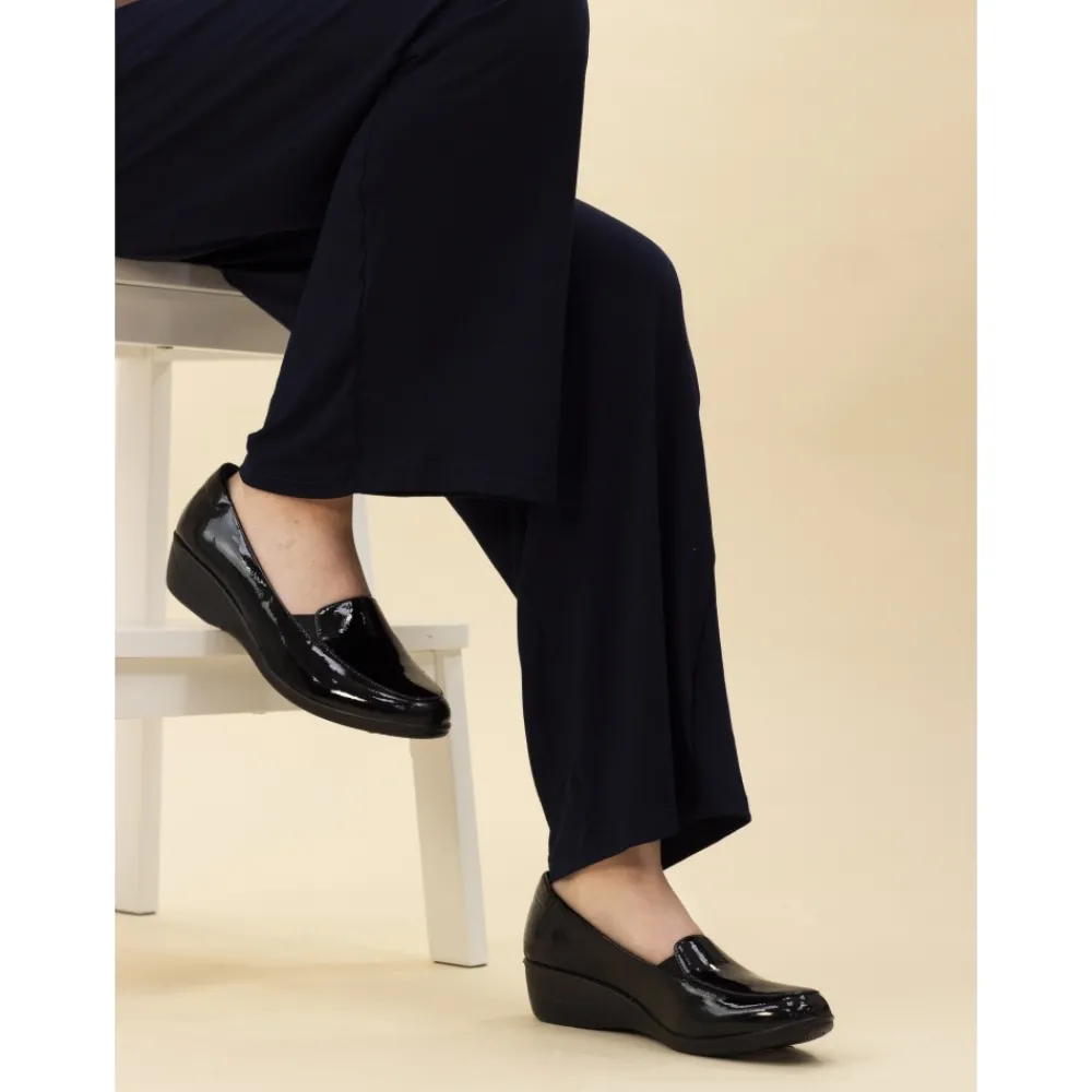 Wedges | Loafers-Lunar Shoes Elsbeth Patent Comfort Shoe