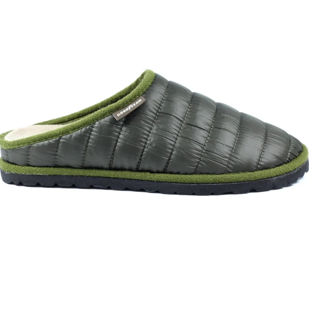 Mens Slippers-Lunar Shoes Elway Green Slipper