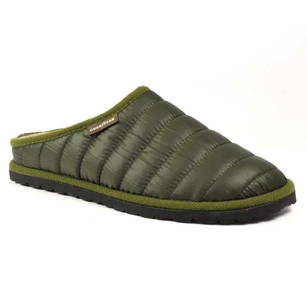 Mens Slippers-Lunar Shoes Elway Green Slipper