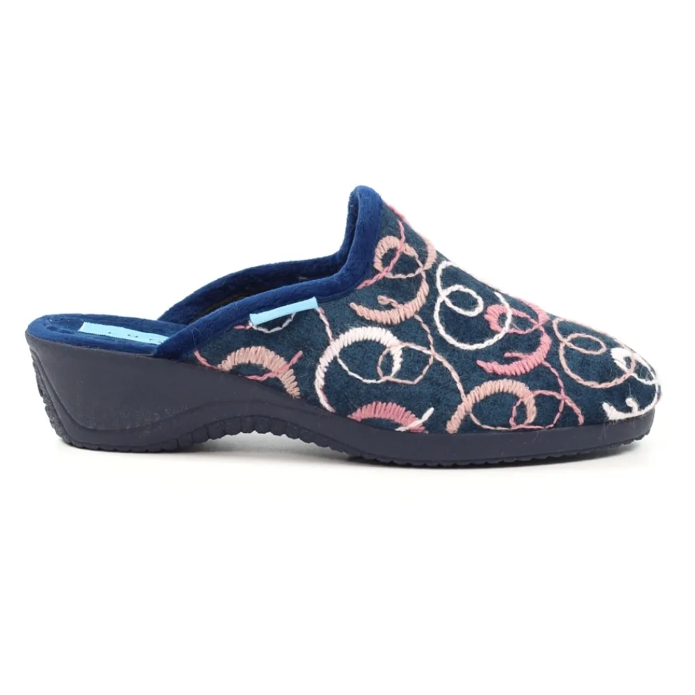 Slip-on | Mule-Lunar Shoes Erin II Navy Mule Slipper