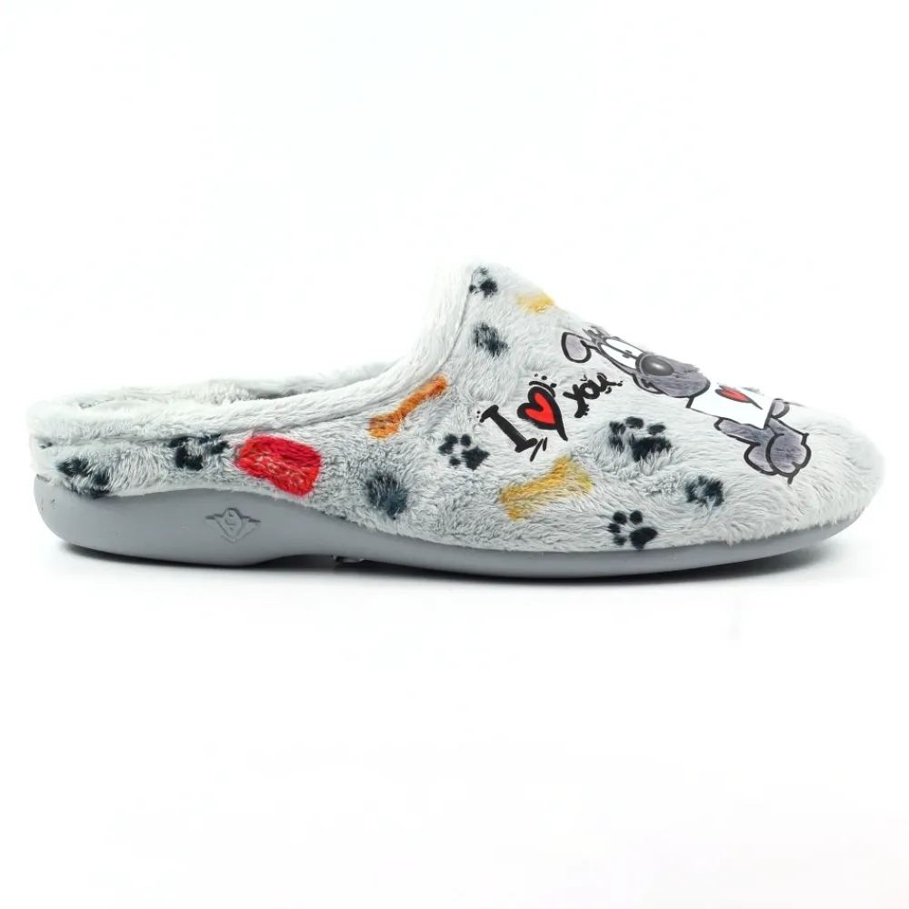 Womens Slippers | Slip-on-Lunar Shoes Euphoria Grey Slipper