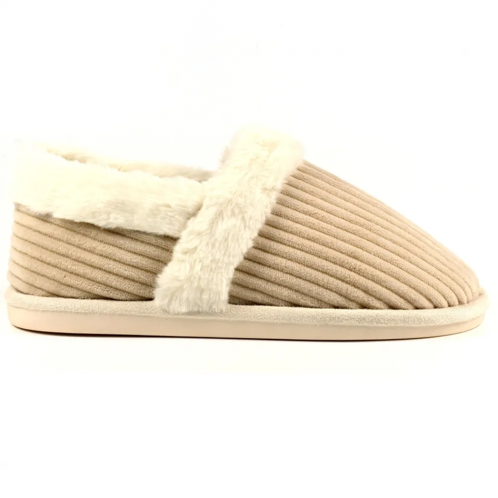 Gift Boxed Slippers | Pump-Lunar Shoes Fara Beige Slipper