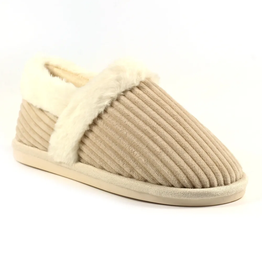 Gift Boxed Slippers | Pump-Lunar Shoes Fara Beige Slipper