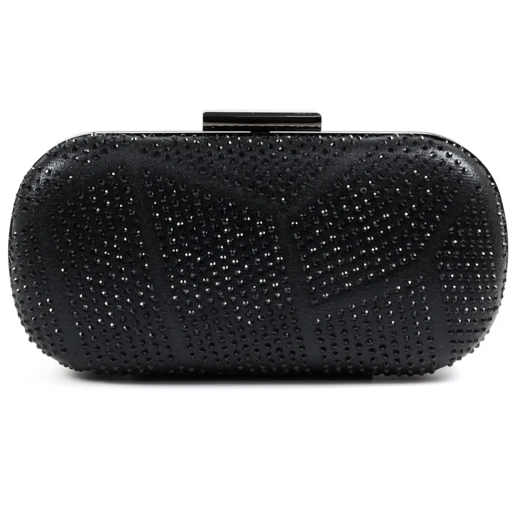 Shoes & Matching Bags | Clutch-Lunar Shoes Francie Black Gemstone Clutch Bag