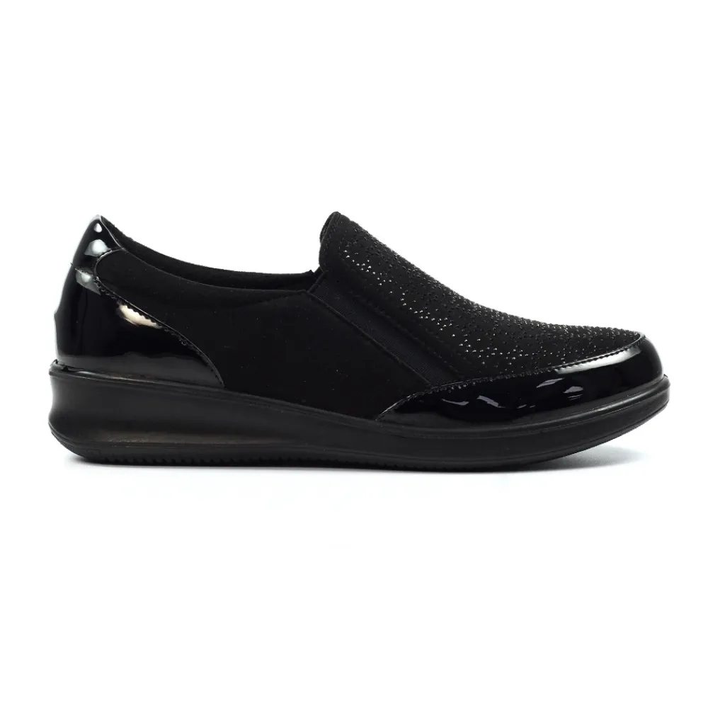 Comfort Shoes | Pumps-Lunar Shoes Hattie Black Wedge Shoe