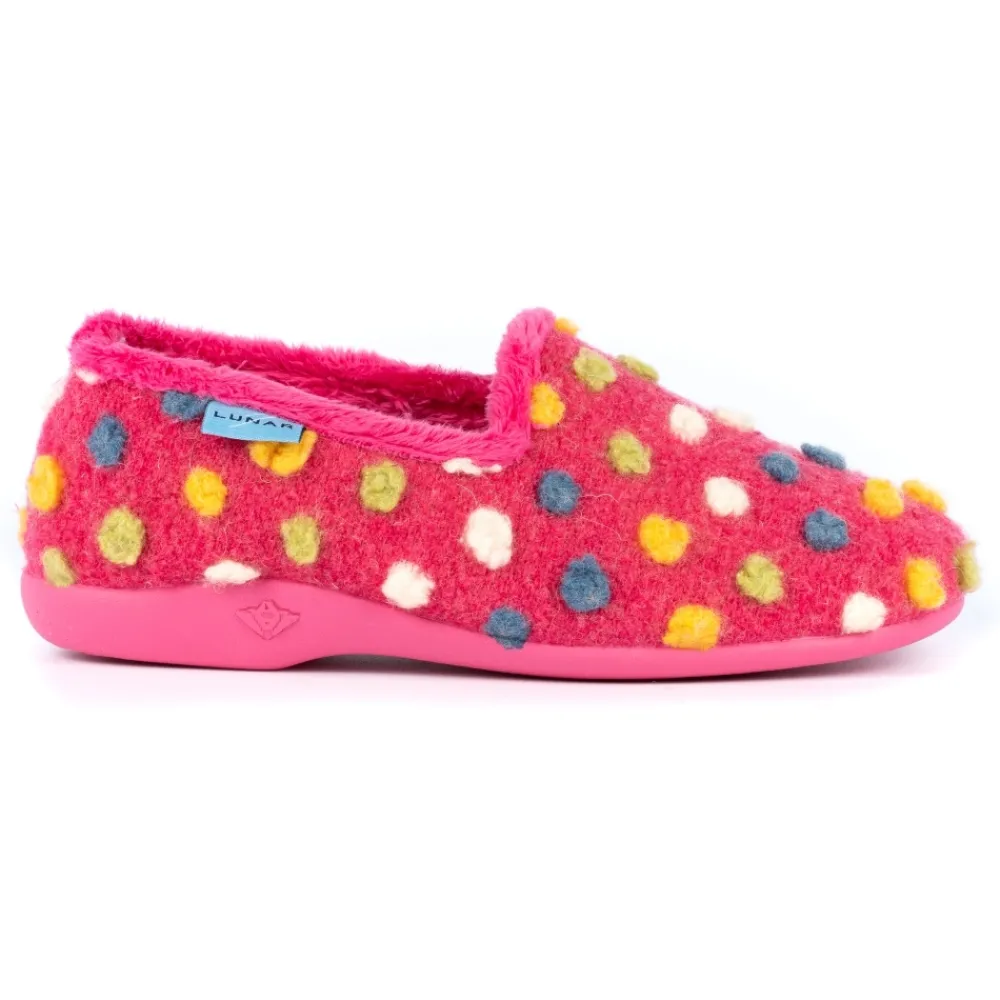 Pump-Lunar Shoes Helix Pink Polka Dot Slipper