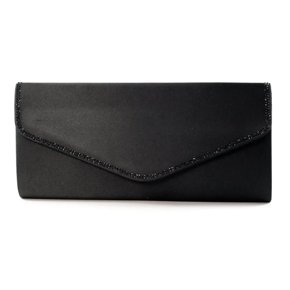 Shoes & Matching Bags | Clutch-Lunar Shoes Janelle Black Satin Bag