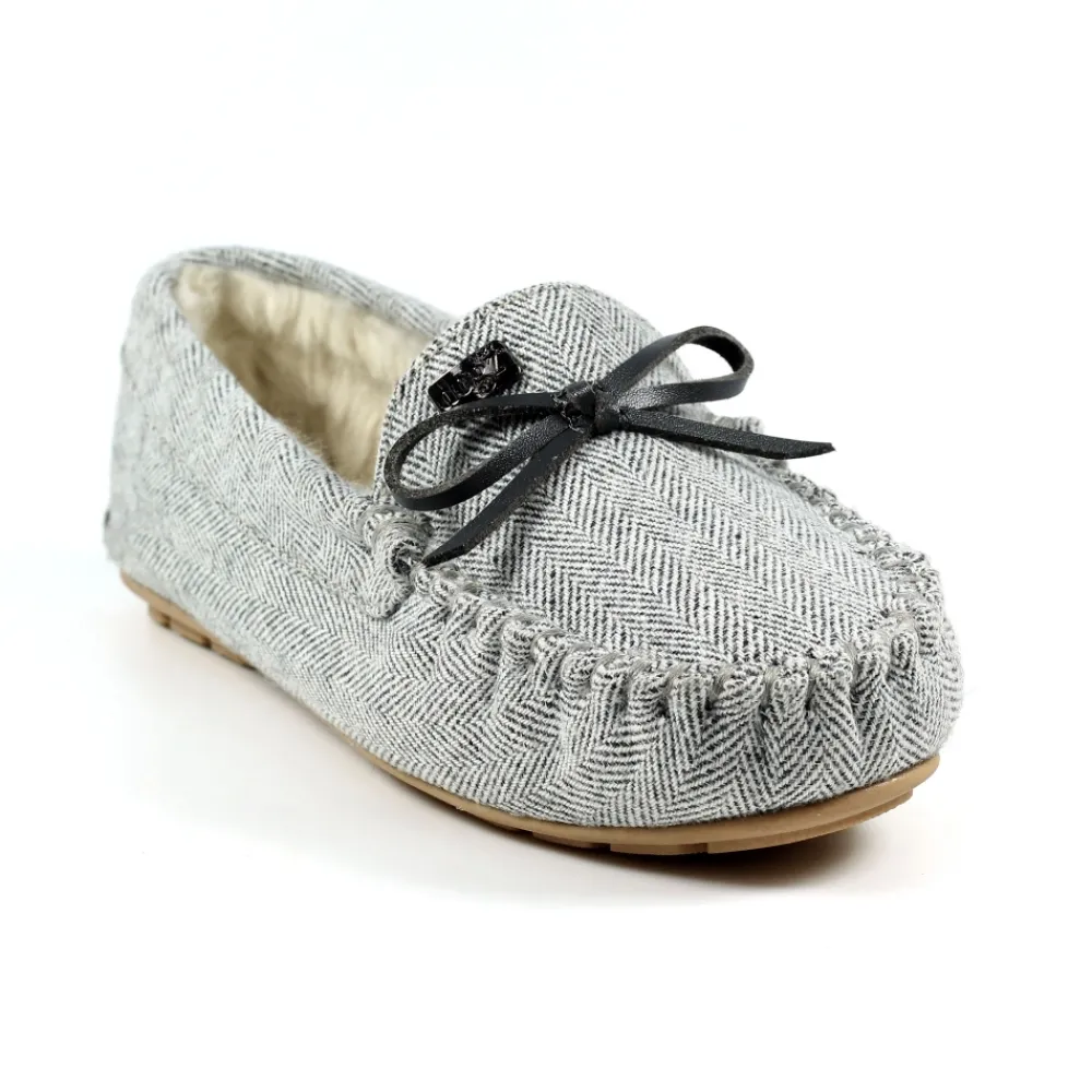 Womens Slippers | Moccasin-Lunar Shoes Jennings Grey Slipper