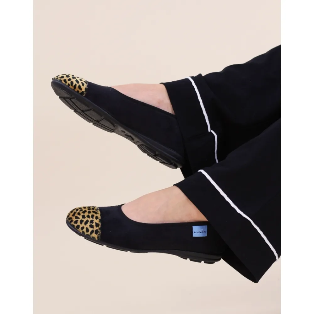 Pump | Slip-on-Lunar Shoes Jessie Black Leopard Pump Slipper