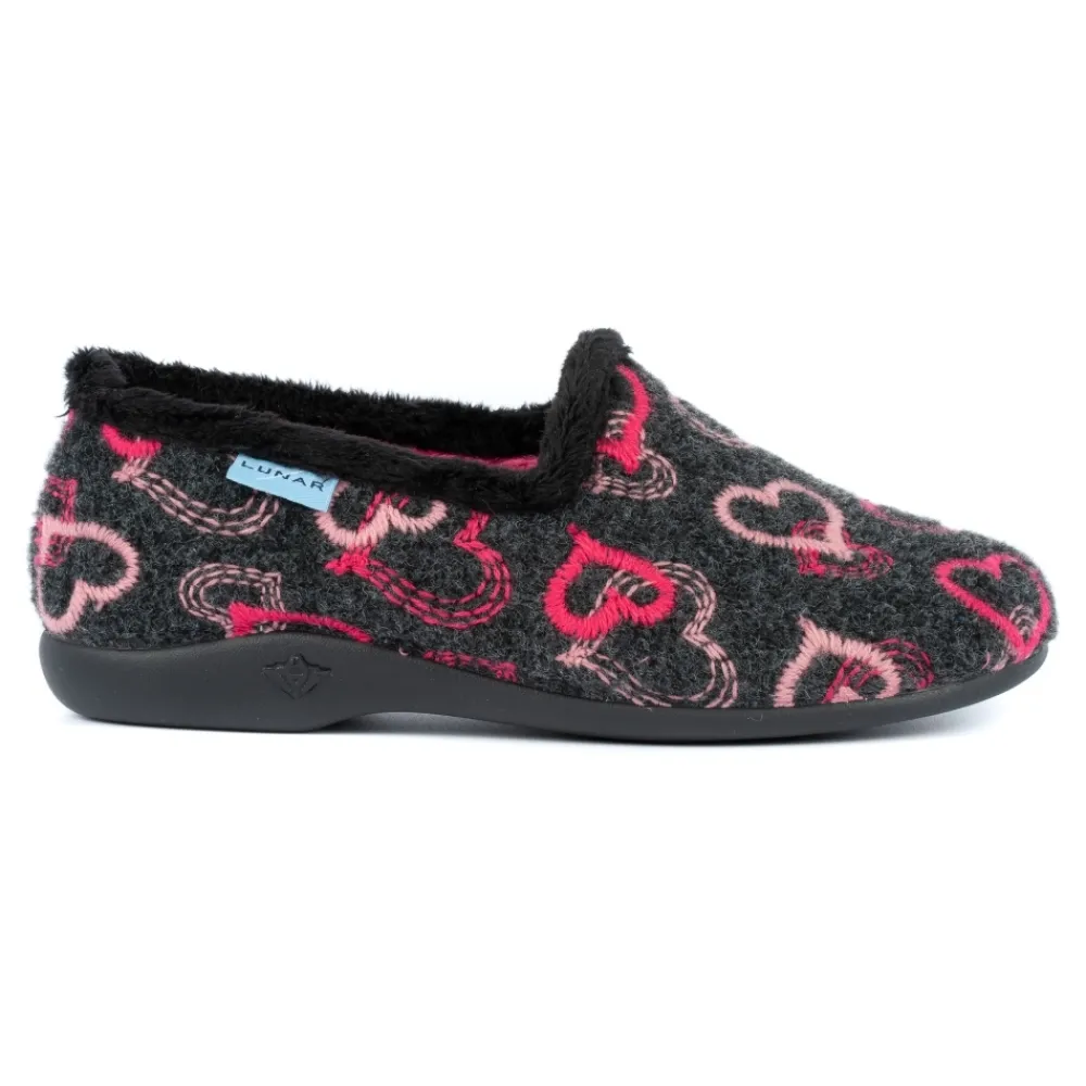 Pump-Lunar Shoes Jolly Black Heart Full Slipper