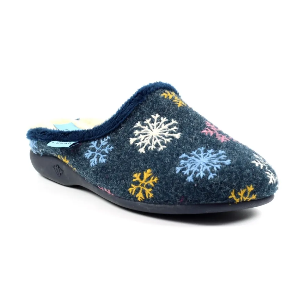 Slip-on | Mule-Lunar Shoes Juniper Navy Mule Slipper