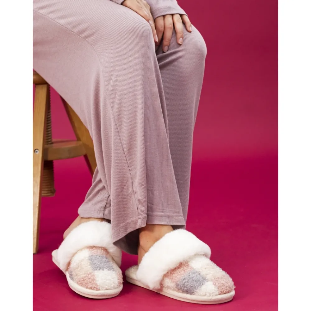 Gift Boxed Slippers | Slip-on-Lunar Shoes Kayden Pink Mule Slipper