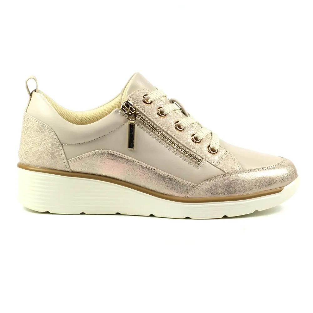 Trainers | Wedges-Lunar Shoes Kiley Beige Trainer