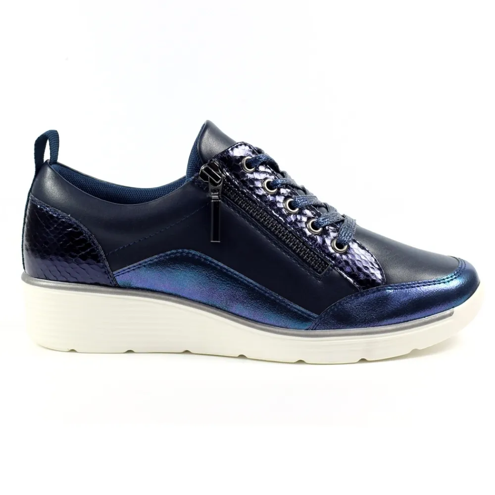 Trainers | Wedges-Lunar Shoes Kiley Navy Trainer