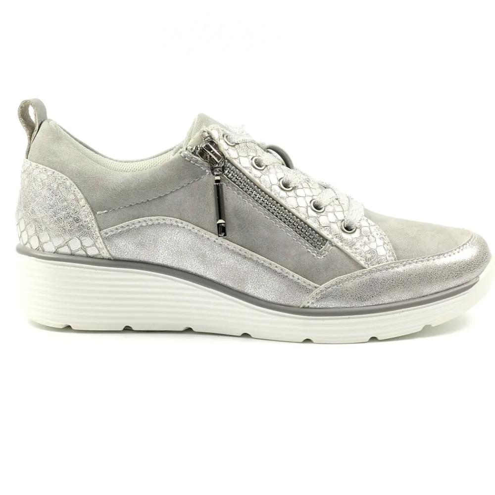 Trainers | Wedges-Lunar Shoes Kiley Silver Trainer