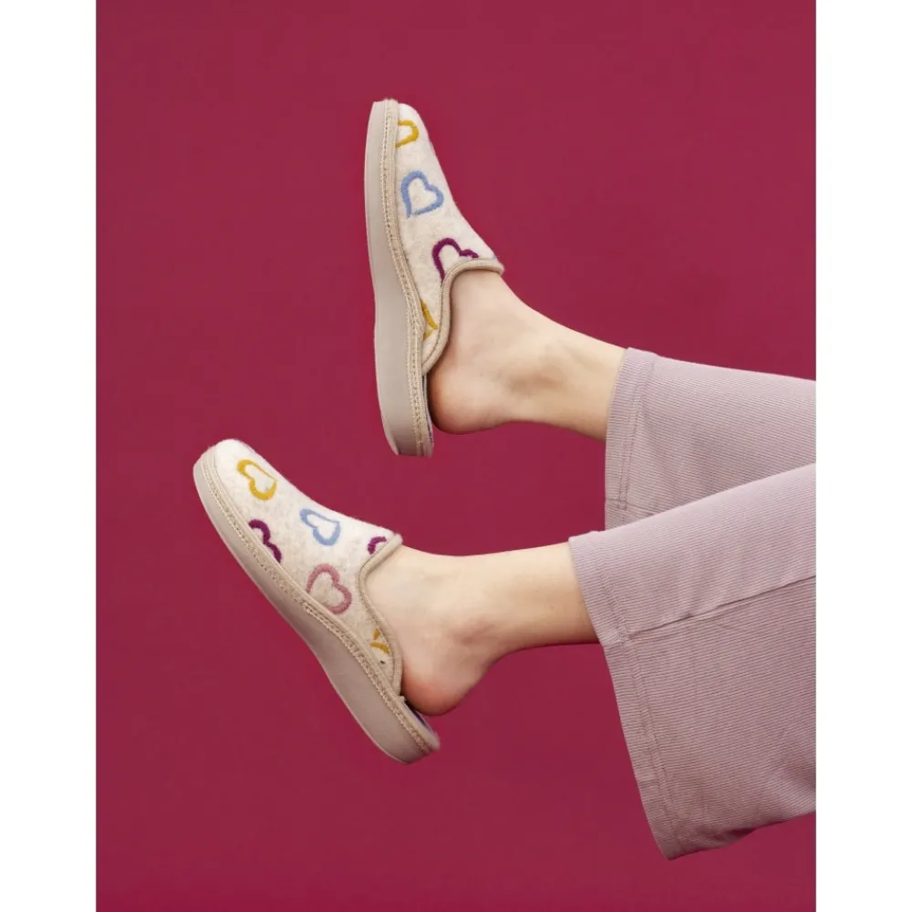 Slip-on | Mule-Lunar Shoes Love Beige Mule Slipper