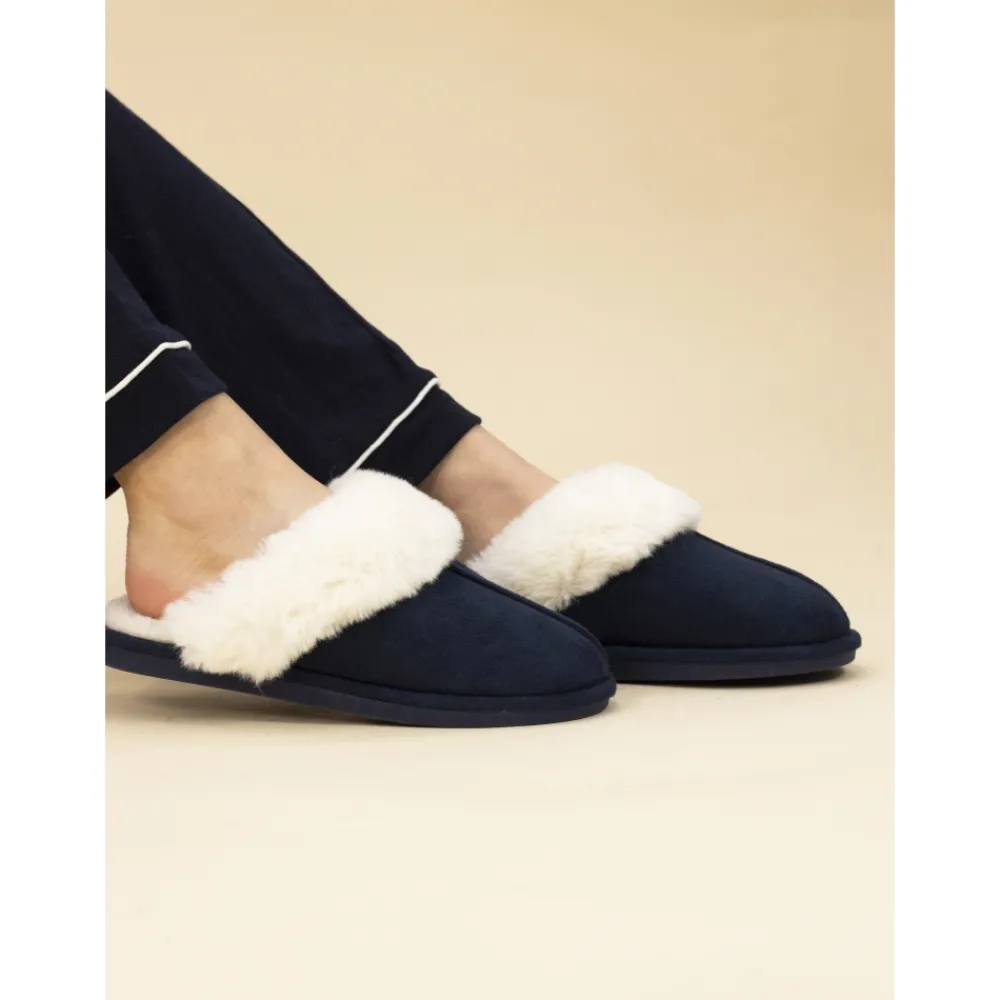 Gift Boxed Slippers | Slip-on-Lunar Shoes Margarita II Blue Slipper