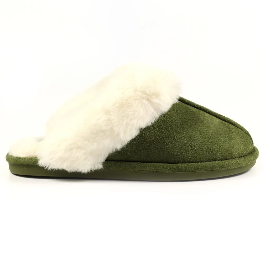 Gift Boxed Slippers | Slip-on-Lunar Shoes Margarita II Green Slipper