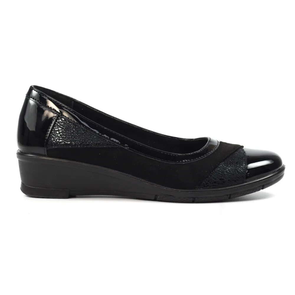 Comfort Shoes | Wedges-Lunar Shoes Marian Black Wedge Shoe