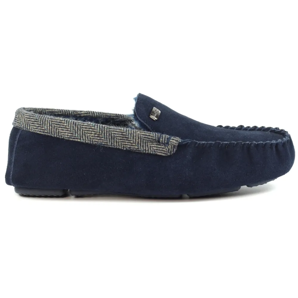 Mens Slippers | Womens Slippers-Lunar Shoes Mens Worley Navy Slipper