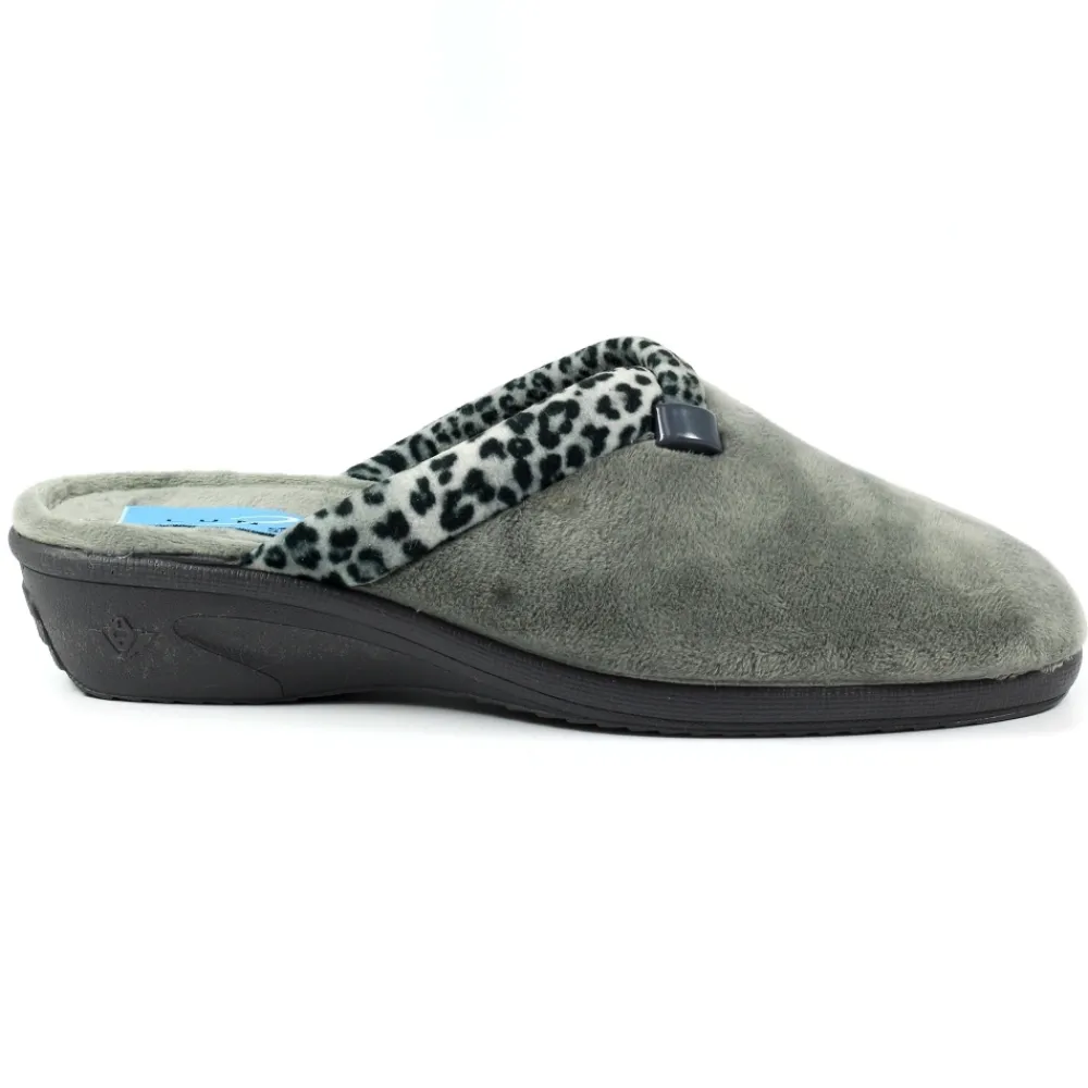 Slip-on | Mule-Lunar Shoes Michelle Grey Ocelot Slipper