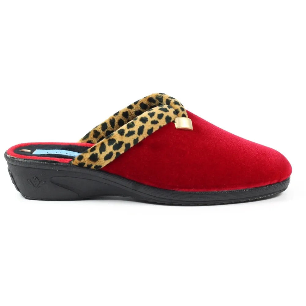 Slip-on | Mule-Lunar Shoes Michelle Red Ocelot Slipper